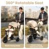 QPlay Toddler Bike Stroller for Baby 10 Months to 6 Years Old, 8-in-1 Foldable Stroller Bike for Toddlers 3-5 Boys & Girls Gifts Trike  Adjustable Handle, Triple Footrest, Canopy & Storage Bag view 3
