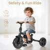 QPlay Toddler Bike Stroller for Baby 10 Months to 6 Years Old, 8-in-1 Foldable Stroller Bike for Toddlers 3-5 Boys & Girls Gifts Trike  Adjustable Handle, Triple Footrest, Canopy & Storage Bag view 4