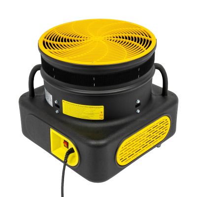 BJTDLLX Inflatable Tube Man Blower with 4 Wheels, 750W Sky Dancer Wind Tube Man Puppet Blower, Fits 18" Diameter Inflatable Fly Guy Air Blower (HF-B550 Yellow)