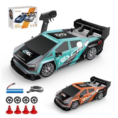 Actualia 1:24 Scale RC Drift Car with LED Lights, 4WD Electric Remote Control Racing Vehicle, 2.4GHz 30KM/H High Speed Mini Sport Drift Car for Adults & Hobbyists