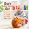 VangeBow Silent Indoor Soccer Balls for Toddlers 1-3, Inflatable Soft Plush Baby Toddler Soccer Ball Toys Gifts for 1 2 3 4 5 Year Old Boy Girl First Birthday Gift (Bear, Pump Include) view 3