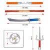 FHARLXQ Ninja Warrior Toy Plastic Weapons Role Play Set for Boys and Girls Pretend Play Battles Dress up Party Photo Booth Props view 2