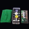 HYUWANGYU Layout Poker mat Portable Poker Table Top 200 Baccarat Chips Bargaining Poker Chips Set-Blackjack Table Cloth- 2 Blinds - Dealer - 2 Poker Cards - with Gifts (Color : with Box) (with Box) view 4