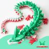 Dak Haan 24" Large 3D Printed Dragon,Flexible Articulated Crystal Dragons Fidget Toy,Cool Big Dragon Toy,Huge 3D Printed Gift for Girls Boys Kids Age 3-5 4-7 8-12 Years Old view 1