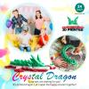 Dak Haan 24" Large 3D Printed Dragon,Flexible Articulated Crystal Dragons Fidget Toy,Cool Big Dragon Toy,Huge 3D Printed Gift for Girls Boys Kids Age 3-5 4-7 8-12 Years Old view 2