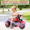 OLAKIDS Ride on Push Car, Foot-to-Floor Sliding Car for Toddlers Kids Motorcycle with Bubble Maker, Music, 3 Wheels Ride on Toys Gift for Boys Girls Aged 3-5 Years (Red) view 2