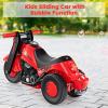 OLAKIDS Ride on Push Car, Foot-to-Floor Sliding Car for Toddlers Kids Motorcycle with Bubble Maker, Music, 3 Wheels Ride on Toys Gift for Boys Girls Aged 3-5 Years (Red) view 3