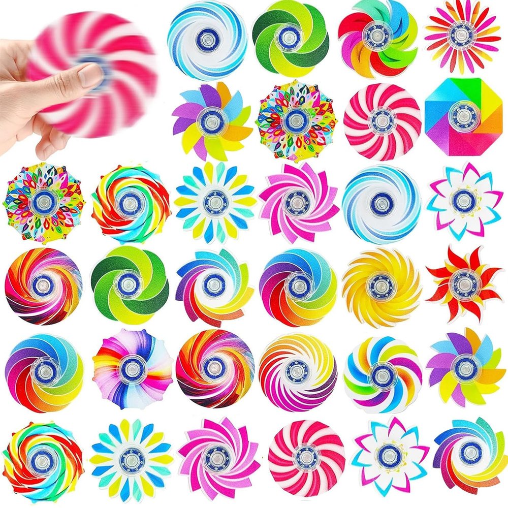 40 Pack Fidget Spinners, Party Favors Valentines Birthday Gifts Stocking Stuffers for Kids Adults,Mini Colorful Fidget Toys Bulk for Boys Girls ADHD Stress Relief, Treasure Box Classroom Prizes