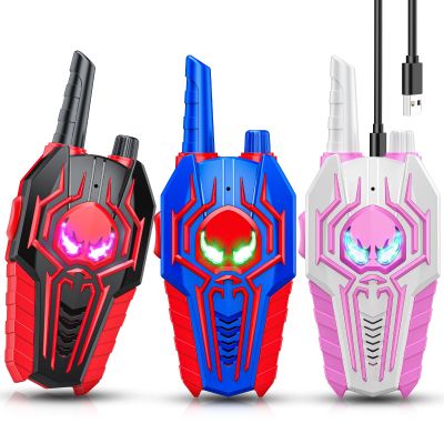 Walkie Talkies for Kids Rechargeable: 3 Pack Kids Walkie Talkies Toys Easter Birthday Gifts for 3 4 5 6 7 8 9 10 Year Old Girls Boys Grandkids Basket Stuffers Family Camping Outdoor Toys Gift