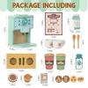 Kids Coffee Playset Toy Coffee Maker Set for Toddler Wooden Kitchen Accessories Pretend Play for Girls Boys Ages Birthday Gifts view 4