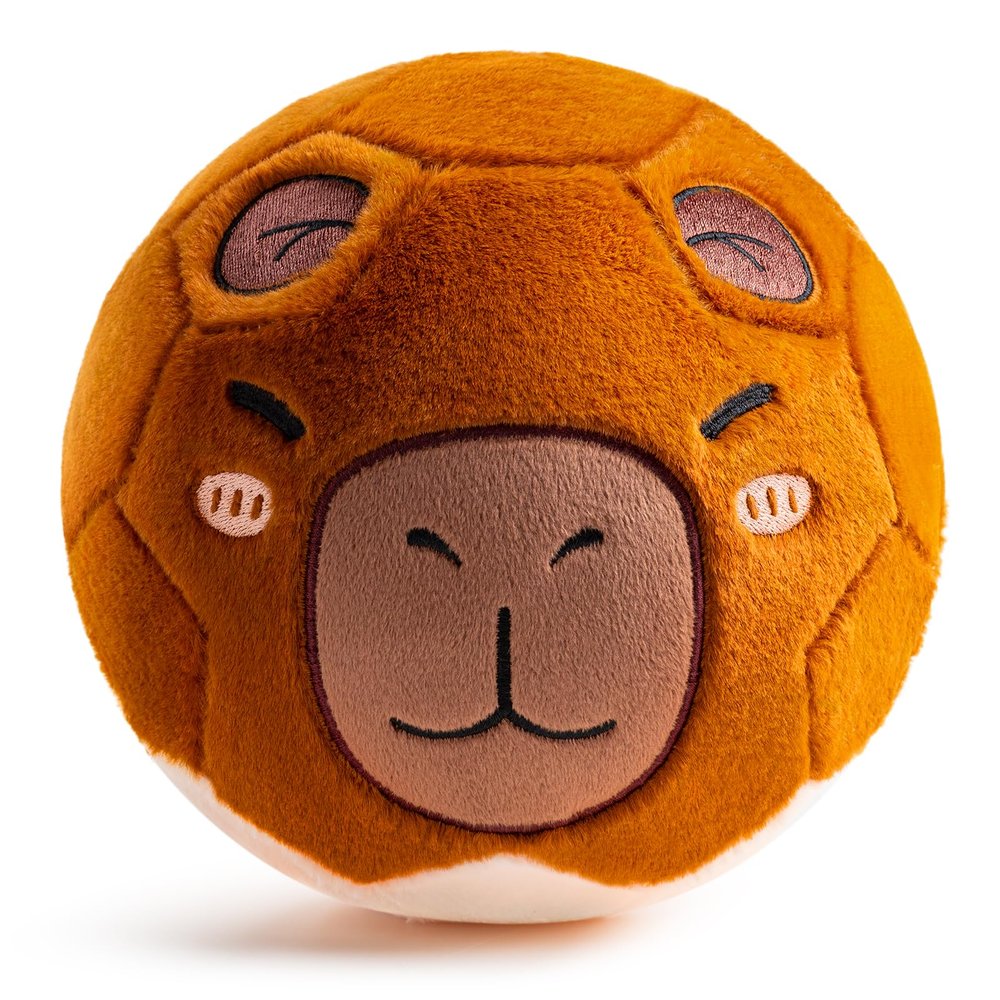 VangeBow Silent Indoor Soccer Balls for Toddlers 1-3, Inflatable Soft Plush Baby Toddler Soccer Ball Toys Gifts for 1 2 3 4 5 Year Old Boy Girl First Birthday Gift (Capybara, Pump Include)