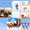Bememo 100 Pcs Little Jesus Figures Jesus Loves You Original Design Pocket Rubber Little Figures to Hide and Seek Sunday Religious Party Share Easter Gifts(Blue) view 3