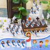 Bememo 100 Pcs Little Jesus Figures Jesus Loves You Original Design Pocket Rubber Little Figures to Hide and Seek Sunday Religious Party Share Easter Gifts(Blue) view 4