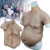 Silicone Beer Belly Suit, Silicone Artificial Fake Belly, Realistic Fat Suit Costume, Abdominal Muscle Simulation Skin Silicone Stronger Male Shaper for Cosplay Halloween Crossdressers () view 1