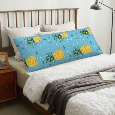 GVYGVY Body Pillow Cover with Zipper - Soft Cartoon Pineapple Print 20x54 Body Pillow Case Cover, Comfortable Long Pillowcase Removable