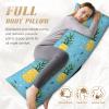 GVYGVY Body Pillow Cover with Zipper - Soft Cartoon Pineapple Print 20x54 Body Pillow Case Cover, Comfortable Long Pillowcase Removable view 4
