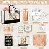 50th Birthday Gifts for Her, 50 Year Old Fabulous Gifts for Women, Unique 50th Happy Birthday Ideas with Canvas Tote Bag Glass Cup Candle, Perfect for Mom Sister Friend Wife Daughter Coworker view 3