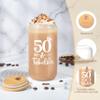 50th Birthday Gifts for Her, 50 Year Old Fabulous Gifts for Women, Unique 50th Happy Birthday Ideas with Canvas Tote Bag Glass Cup Candle, Perfect for Mom Sister Friend Wife Daughter Coworker view 4