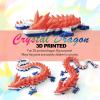 Dak Haan 24" Large 3D Printed Dragon,Flexible Articulated Crystal Dragon Fidget Toy,Cool Big Dragons Toy,Huge 3D Printed Gift for Girls Boys Kids Age 3-5 4-7 8-12 Years Old view 4