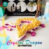 Dak Haan 24" Large 3D Printed Dragon,Flexible Articulated Crystal Dragons Fidget Toy,Cool Big Dragon Toy,Huge 3D Printed Gift for Girls Boys Kids Age 3-5 4-7 8-12 Years Old view 2