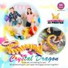 Dak Haan 24" Large 3D Printed Dragon,Flexible Articulated Crystal Dragons Fidget Toy,Cool Big Dragon Toy,Huge 3D Printed Gift for Girls Boys Kids Age 3-5 4-7 8-12 Years Old view 3