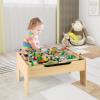 HONEY JOY Train Table, Wooden Kids Activity Table with Storage, 78 Multicolor Pieces, Tracks, Trains, Cars, Toddler Train Table Set with Reversible Tabletop, Gift for Boys Girls Aged 18 Months+ view 2