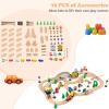 HONEY JOY Train Table, Wooden Kids Activity Table with Storage, 78 Multicolor Pieces, Tracks, Trains, Cars, Toddler Train Table Set with Reversible Tabletop, Gift for Boys Girls Aged 18 Months+ view 4