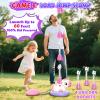 3 in 1 Unicorn Rocket Launcher, Ring Toss & Musical Jump, Outdoor Jumping Spinning Toy for Kids Ages 3-8, Indoor Active Play Set for Boys Girls, STEM Learning Birthday Gift for 3 4 5 6 7 8 Years Old view 2