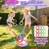 3 in 1 Unicorn Rocket Launcher, Ring Toss & Musical Jump, Outdoor Jumping Spinning Toy for Kids Ages 3-8, Indoor Active Play Set for Boys Girls, STEM Learning Birthday Gift for 3 4 5 6 7 8 Years Old view 3