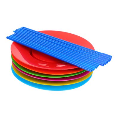 Abaodam Spinning Plates Juggling Set for Boys and Girls Circus Performance Toy with Balance Sticks Indoor Outdoor Fun for Boys and Girls Acrobatic Skills Training Accessories