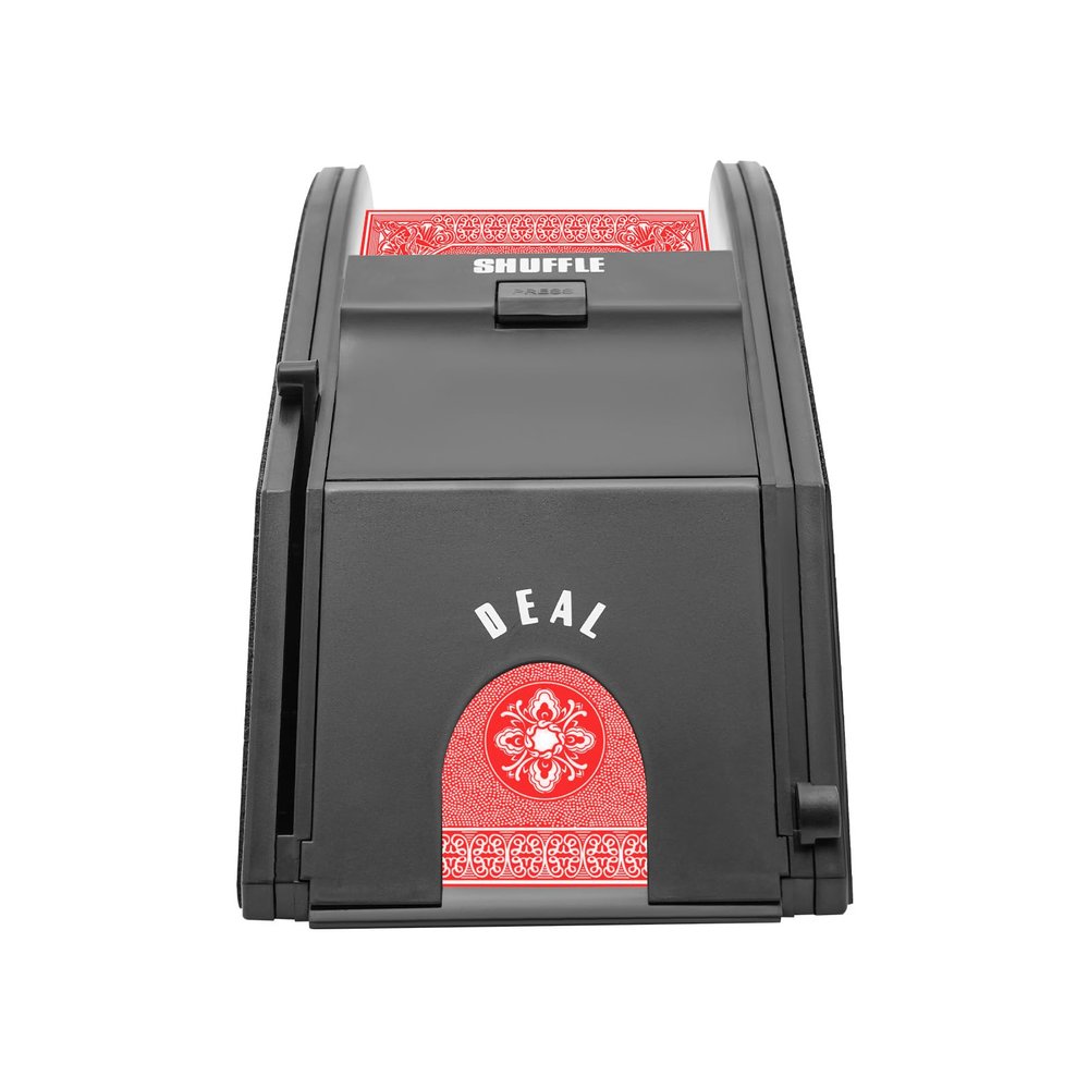 JLYNOWPT Automatic Card Shuffler, Electric Poker Shuffling Machine 1-2 Decks Support for Skip-Bo, Texas Hold'em, UNO Game Night- Low Noise Casino Card Shufflers