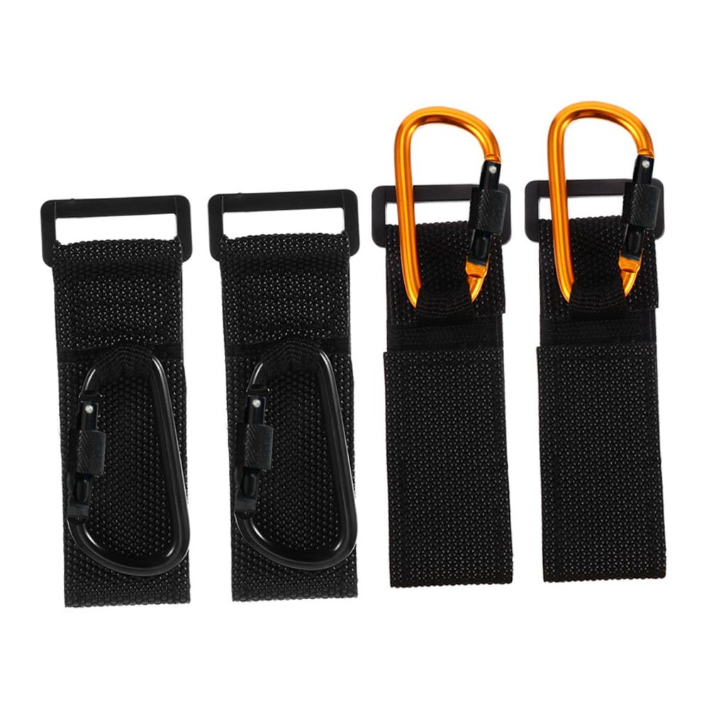 Abaodam 4pcs Stroller Hooks with Non Slip Strap Bag Hanger for Shopping Cart Pushchair Nursery Use Durable Carabiner Design for Easy Carrying Secure Grip