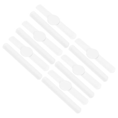 Abaodam 20 pcs Blank DIY Slap Bracelets for Kids and Adults White Snap Wristbands for Crafting Fun Party Accessories for Birthday and Classroom Activities