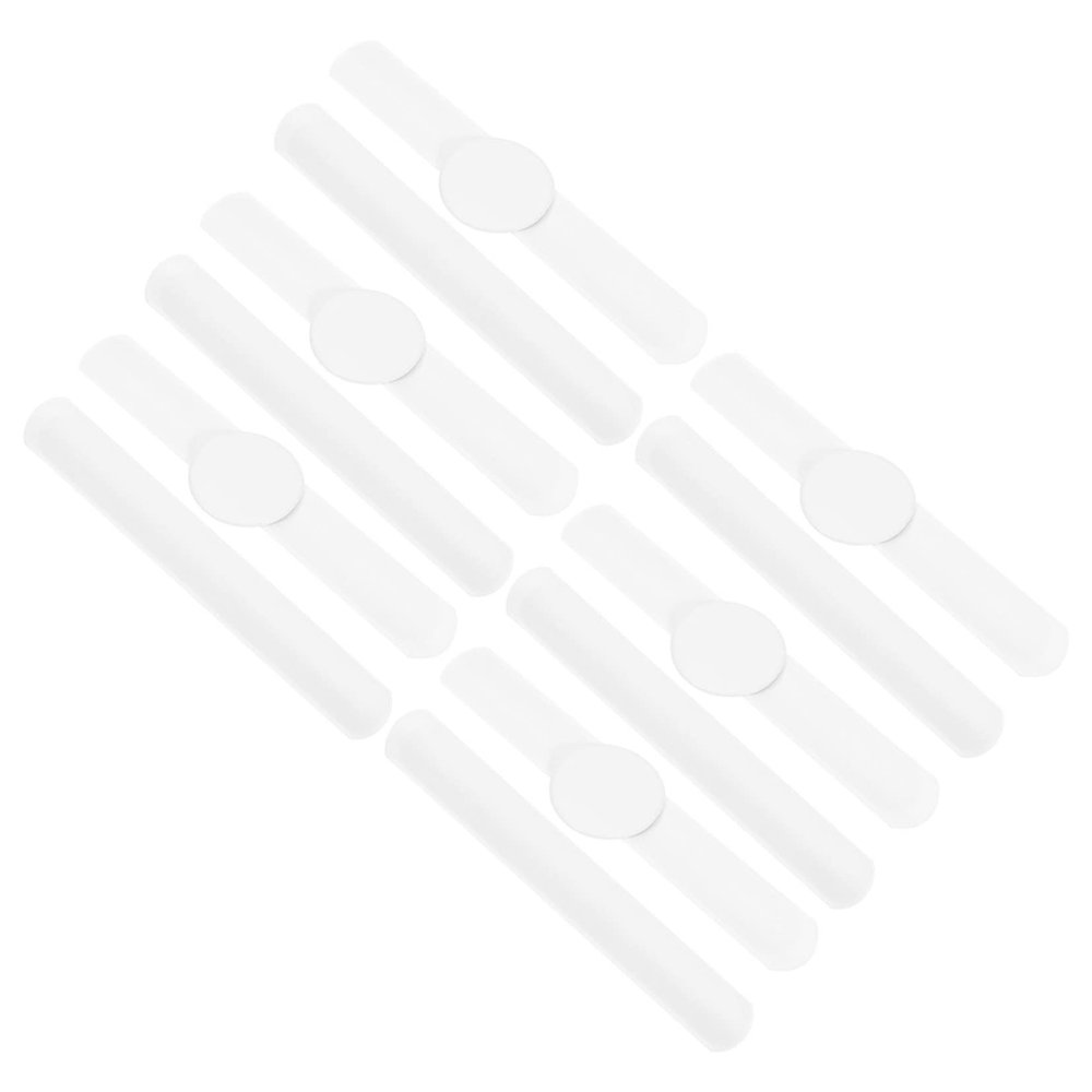Abaodam 20 pcs Blank DIY Slap Bracelets for Kids and Adults White Snap Wristbands for Crafting Fun Party Accessories for Birthday and Classroom Activities
