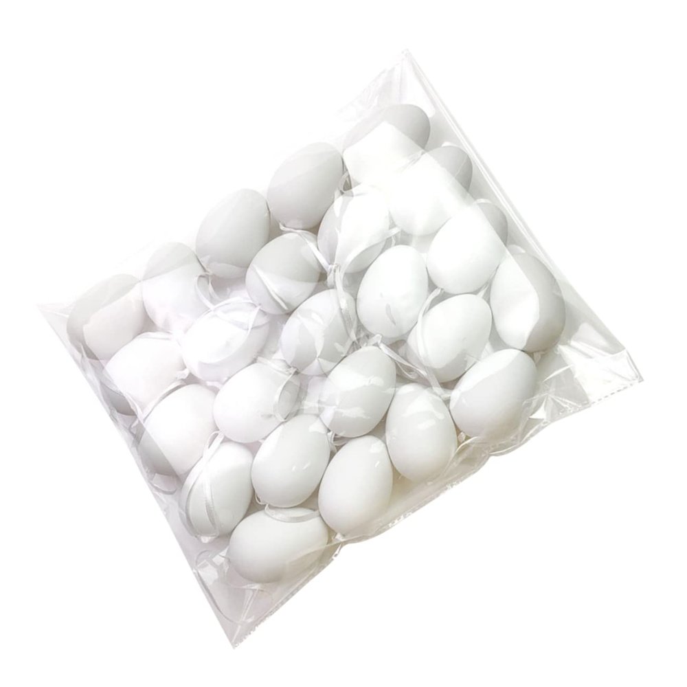BESPORTBLE 24pcs Easter Graffiti Fake Eggs DIY Painted Egg Craft Kit for Blank Decorating Safe and Odorless Material for Home and School Activities