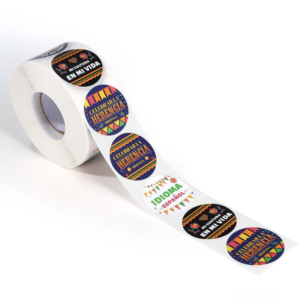 1000pcs Hispanic Heritage Month Stickers, Hispanic Countries Flag Patterns Stickers Latino in Spanish for Month Celebrating