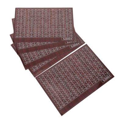 Abaodam 5pcs Money Saving Sticker: Money Saving Challenge Sheet Tracking Chart Digital Chart Sticker for Piggy Bank Cash Box Supplies Light Brown
