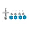 YRhXAF Compatible with 1/14 14209-10 H14BM 14301-02-03 1/16 h16bm rc car Upgrade Cross hex Set M4 nut Metal Parts(Blue) view 1