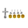 YRhXAF Compatible with 1/14 14209-10 H14BM 14301-02-03 1/16 h16bm rc car Upgrade Cross hex Set M4 nut Metal Parts(Blue) view 2