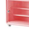 Action Figure Display Case Cabinet Showcase Table Stand Gift Desktop Organizer Box Storage for Collectibles Mini Figurines, Pink view 4
