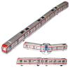 OTONOPI 4 Pcs Toy Train Set Alloy Subway Underground, Magnetic Subway Toys, Die cast Bullet Train with Magnetic Connectors, Linked High Speed Locomotive Engine Toy Car for Kids Age 3 Up view 1