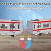 OTONOPI 4 Pcs Toy Train Set Alloy Subway Underground, Magnetic Subway Toys, Die cast Bullet Train with Magnetic Connectors, Linked High Speed Locomotive Engine Toy Car for Kids Age 3 Up view 3