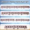 OTONOPI 4 Pcs Toy Train Set Alloy Subway Underground, Magnetic Subway Toys, Die cast Bullet Train with Magnetic Connectors, Linked High Speed Locomotive Engine Toy Car for Kids Age 3 Up view 4