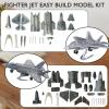 OTONOPI Fighter Jet Toys, 2 Pack Building Block Set, Fighter Jet Quick Build Model Kit F35 & F22 Millitary Airplane, Assembly Aircraft Model with Display Stand, Military Plane Warplane Toy for Kids view 2
