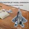 OTONOPI Fighter Jet Toys, 2 Pack Building Block Set, Fighter Jet Quick Build Model Kit F35 & F22 Millitary Airplane, Assembly Aircraft Model with Display Stand, Military Plane Warplane Toy for Kids view 3
