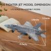 OTONOPI Fighter Jet Toys, 2 Pack Building Block Set, Fighter Jet Quick Build Model Kit F35 & F22 Millitary Airplane, Assembly Aircraft Model with Display Stand, Military Plane Warplane Toy for Kids view 4