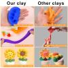 Wolwefa Blue Air Dry Clay 72 Packs Foam Clay Air Dry Foam Clay for Kids, Moldable Super Light Weight Clay Perfect for Arts, Crafts, Classroom Teaching view 3