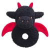 Doindute Baby Dragon Soft Rattle Toy, Plush Dinosaur Infant Shaker Rattle Easy-Grasp Stuffed Animal Toy, Gifts for Newborns Babies Toddlers Boys Girls, Black, 6 Inches view 1