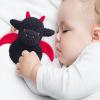 Doindute Baby Dragon Soft Rattle Toy, Plush Dinosaur Infant Shaker Rattle Easy-Grasp Stuffed Animal Toy, Gifts for Newborns Babies Toddlers Boys Girls, Black, 6 Inches view 4