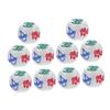 TOYANDONA 10pcs Vintage Abs Dice Lunar Year Celebrations Family Gatherings and Halloween Parties Multi Sided Gaming Dice with Fish Shrimp Crab and Coin Designs view 1
